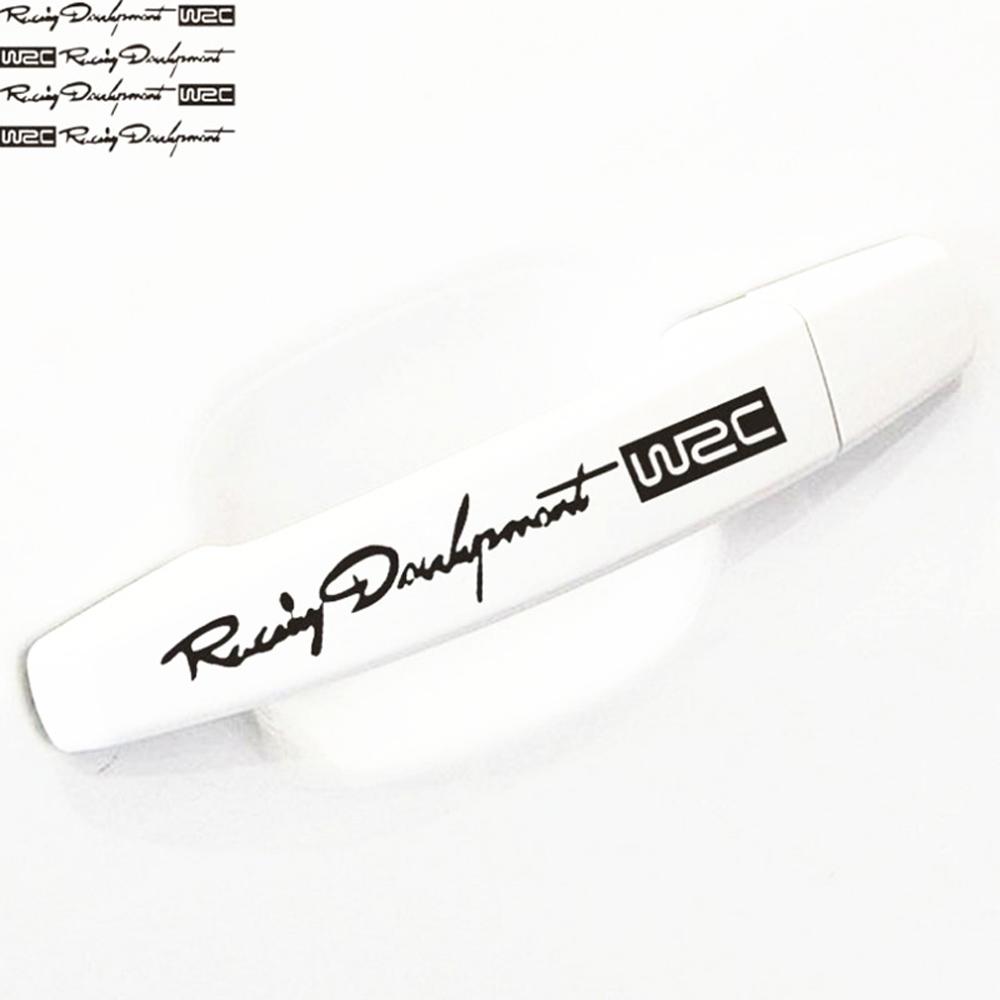 Trim Decals Vinyl Stickers Car Door Handle Decal WRC World Racing Car Stickers Dual Color Design
