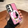 Cute Barbapapa Cartoon Phone Case For Samsung Galaxy S25 S24 S23 S22 S21 S20 Note20 Ultra Plus Fe colored silver Cover