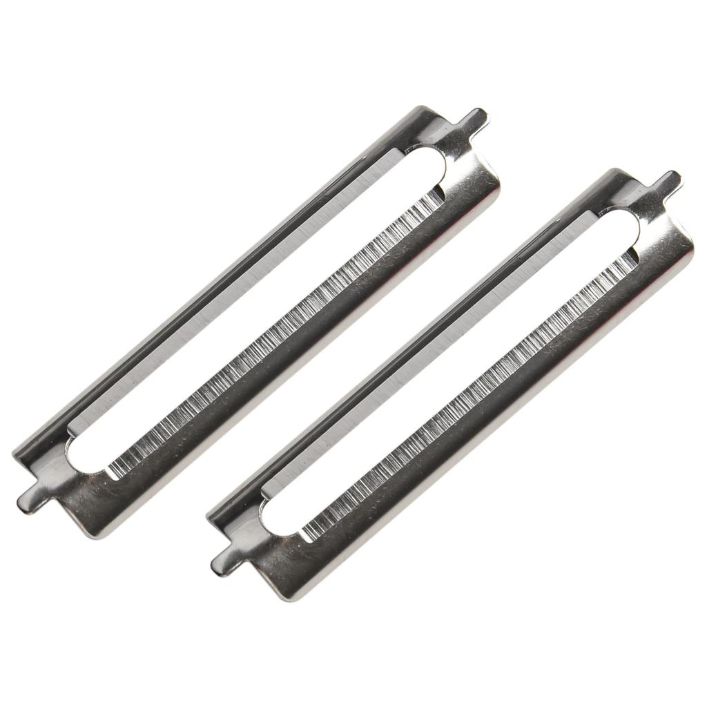 2pcs 55mm Stainless Steel Single-sided Flat Blade Multifunctional Peeling Blade Replacement Blade Peeler Kitchen Tool Accessorie