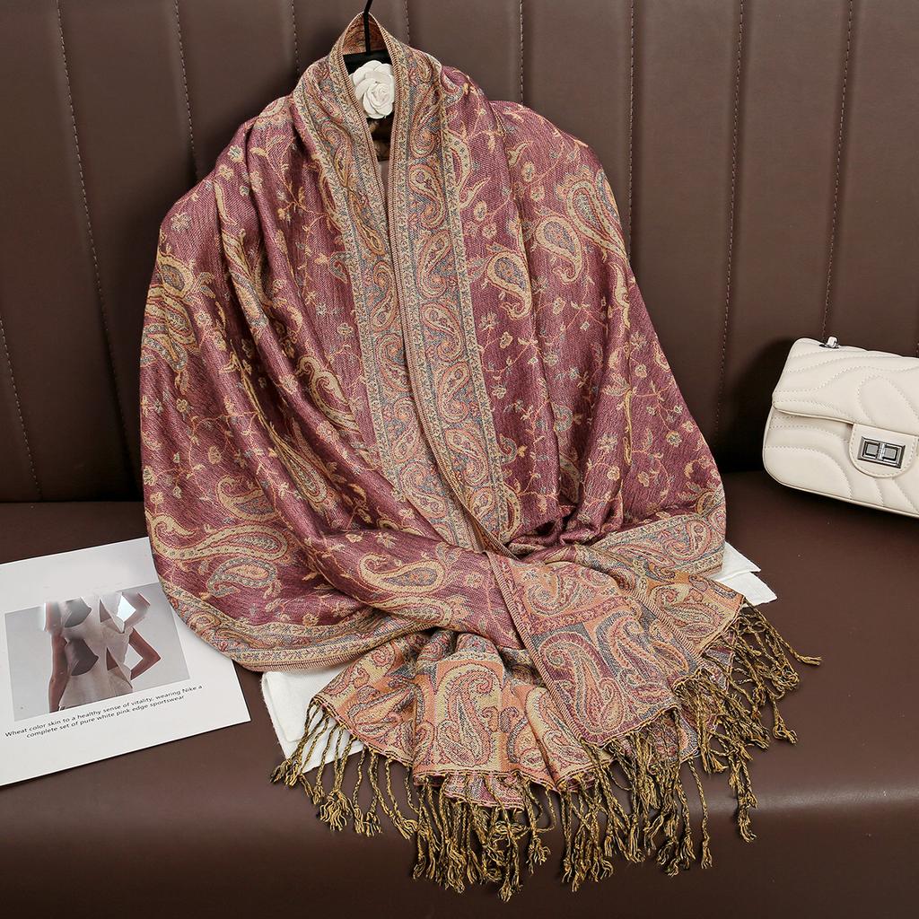 Luxury Brand Autumn Cashmere Pashmina Shawl Lady Wrap Warm Winter Scarves Design Print Female Foulard Cotton Stoles Scarf