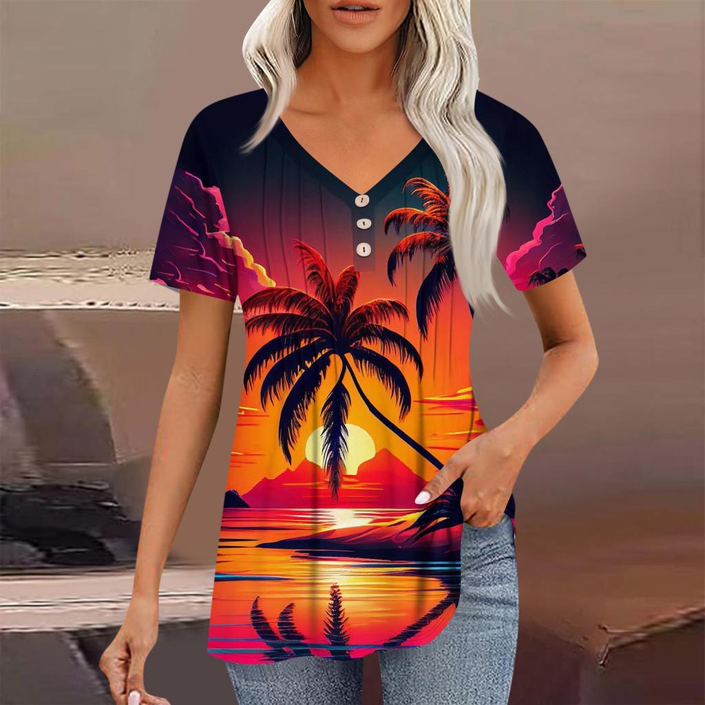 Женские рубашки с короткими рукавами, топы, элегантные повседневные рубашки, топы с V-образным вырезом и плиссировкой