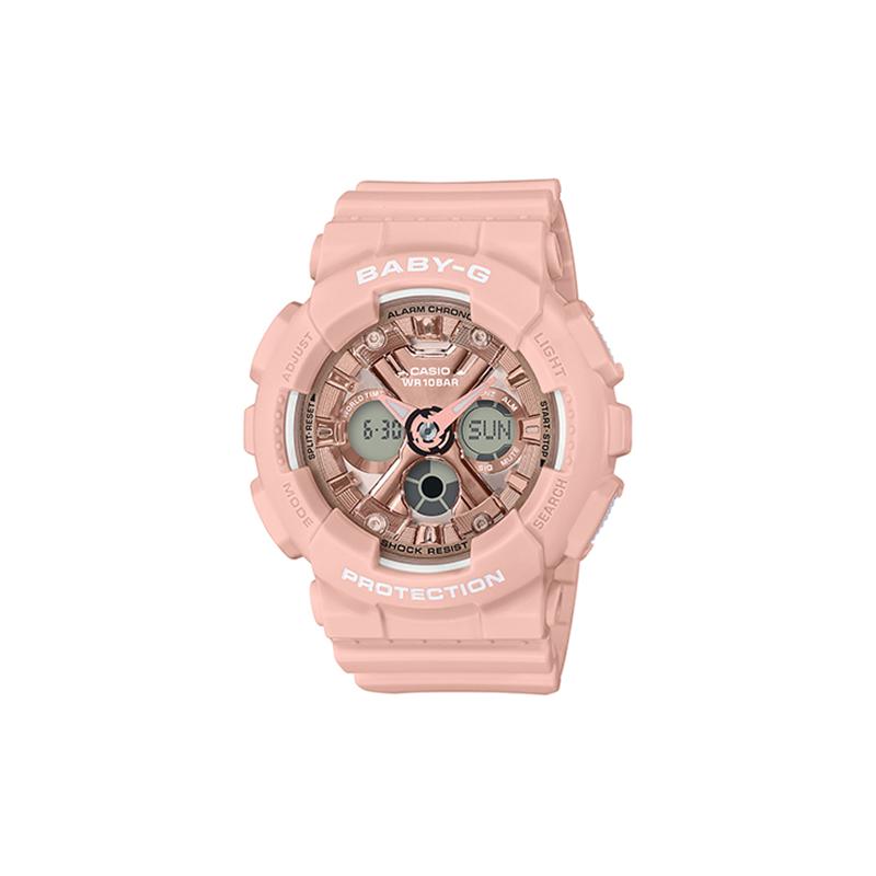 Casio Серия BABY-G Единорог Доступен Подарочная коробка Ночной Бег Эльф Спорт и Отдых Кварцевый Механизм Японские и Корейские Часы Женские BA-130-4APRD