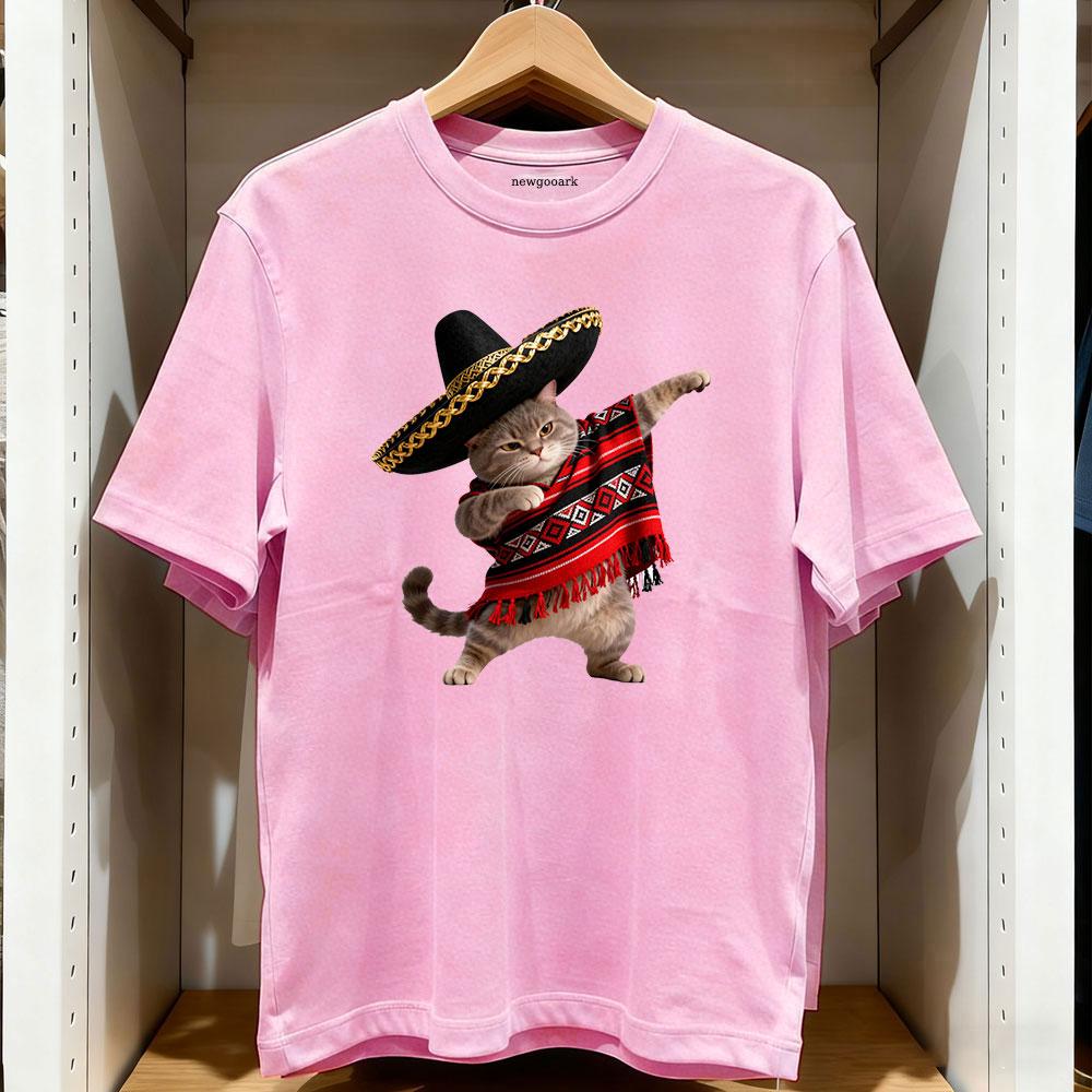 Funny Dabbing Mexican Cat Sombrero Cinco de Mayo Essential TShirt Women Unisex cotton printed t shirts Adult camisetas tops tee