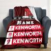Kenworth Truck Design With Bold Red And White Elements Customize Your Name Cartoon Movie Pattern Blanket Chair Office Sofa Bed Camping Soft And Warm