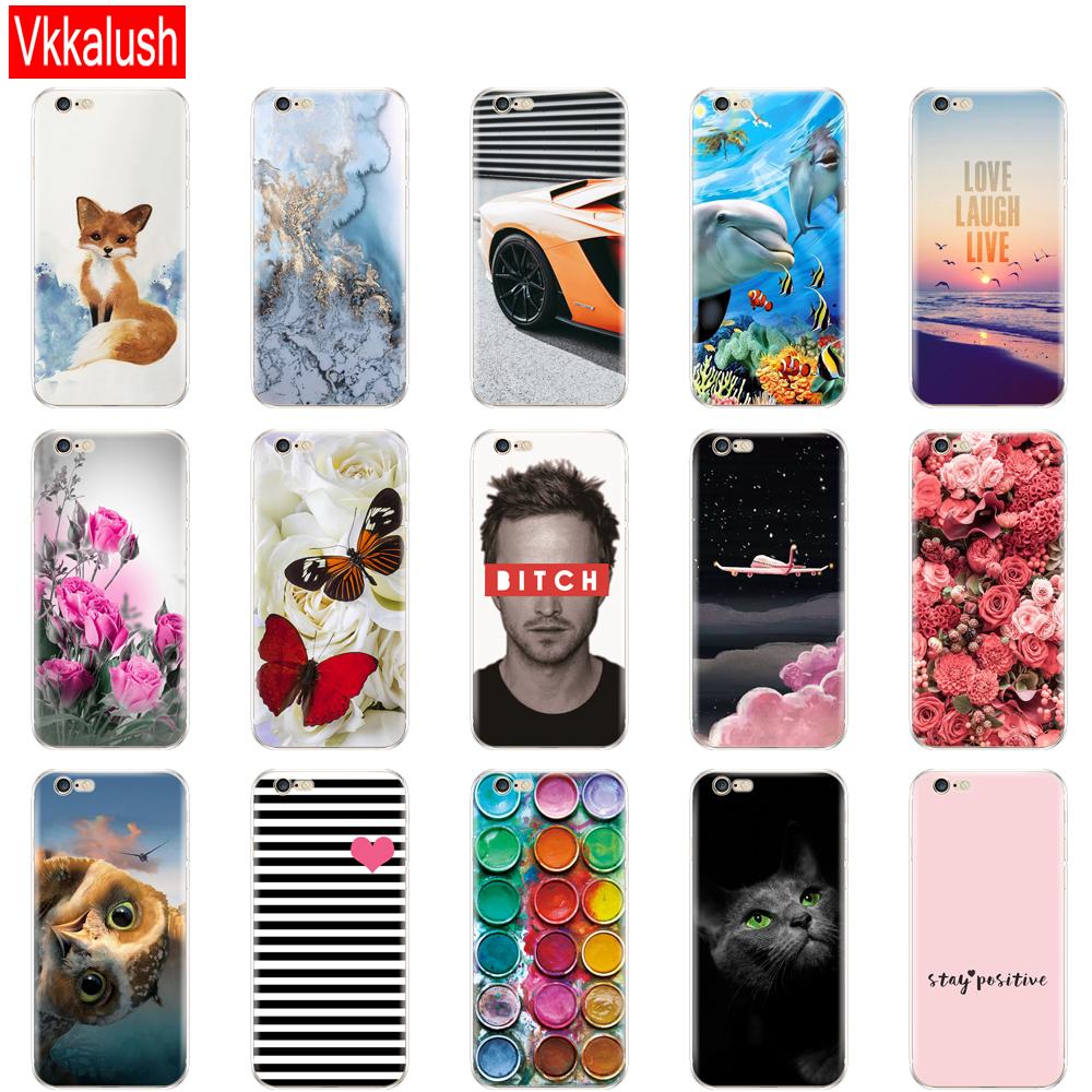 Чехол для iPhone 5S 5 s se se 2020 4 4s, мягкий чехол из ТПУ для телефона Apple iPhone 6s 6 s plus, чехол Fundas, милый бампер