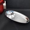 Oval Snack Plate 304 Stainless Steel French Fries Plate Multifunctional Sushi Plate  Restaurant