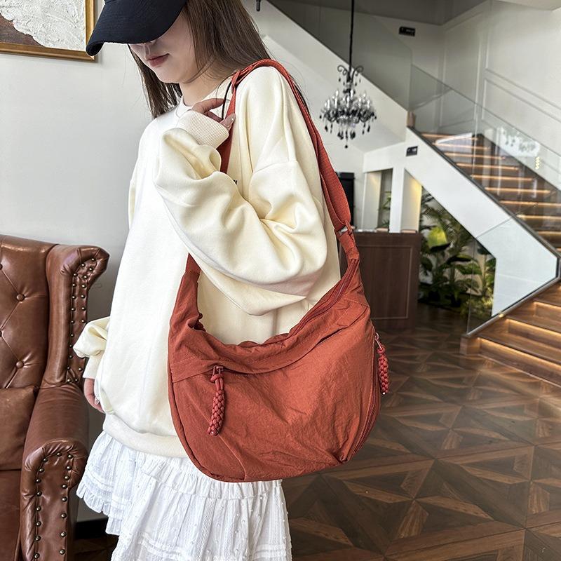 Одноплечевая тканевая сумка, универсальная сумка-пельмень, женская простая сумка-мессенджер большой вместимости, женская маленькая сумка кросс-боди для новых студенток