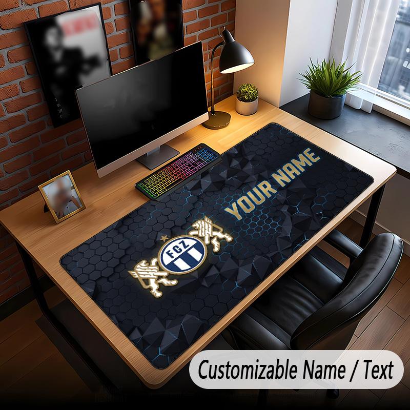 Large Mouse Pad FC Zürich Print Custom Name Text Desk Mat for Office Gaming