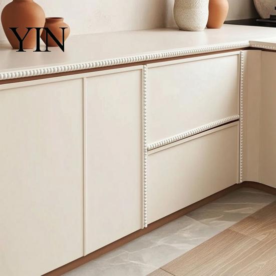 Waterproof Cabinet Trim Molding Flexible Wall Trim, Easy Peel And Stick Self-Adhesive Decorative Molding, 3D for Curved Surfaces Beaded Design