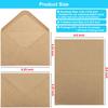50 Pack Blank Cards and Envelopes 4x6 Brown Blank Note Cards Greeting Cards and Envelopes Set Folded Cardstock with Envelope for DIY Greeting Card