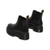 Dr. Martens Audrick Leather Round Toe Slip-On Short Chelsea Boots Unisex Boots Charcoal-Black 27148001