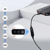Зарядный кабель Type C на DC5521 Сменные разъемы Регулируемое напряжение 5 В 20 В Для различных устройств