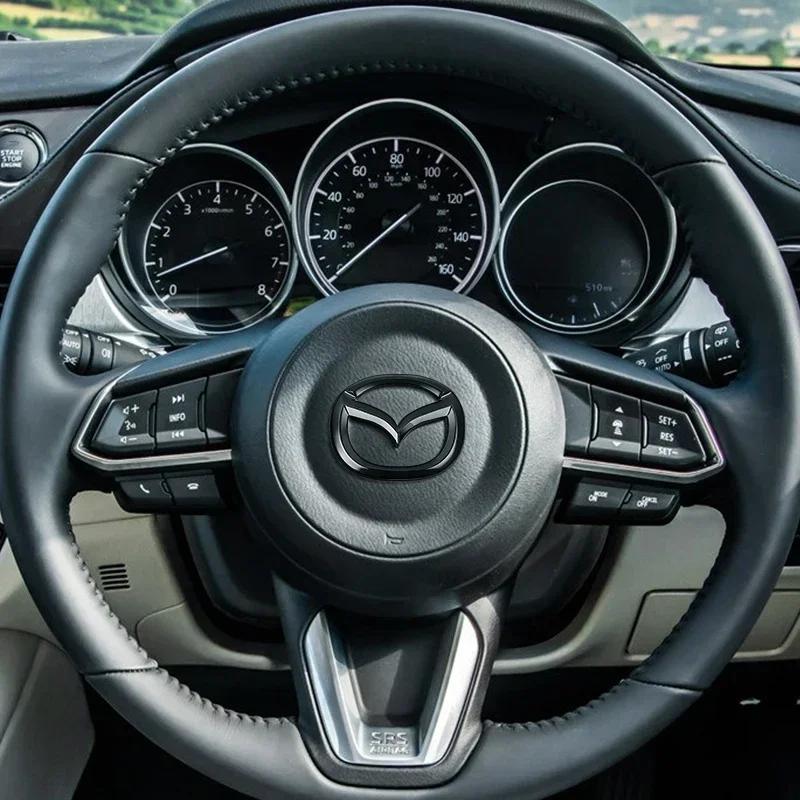 Наклейка на руль автомобиля для Mazda 3 Axela 6 Atenza CX-5 2 Demio CX-3 CX-30 MX5 CX30 Эмблема Наклейка Значок Декоративные Аксессуары