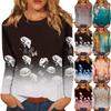 Long Sleeve Shirts For Women Cute Print Graphic Tees Blouses Casual Plus Size Basic Tops Pullover