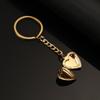 2Pcs DIY Photo Hold Keyring Charms Stainless Steel Keychain Funny Heart Album Keychain  Gifts