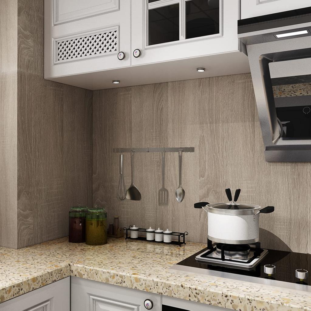 TOTIO Wood Grain Wood Grain Cutting Remake Oak Wood Grain Wallpaper Heat Mildew Oil Stain DIY Vinyl Wall Bathroom Decorative Furniture Repair Plasma