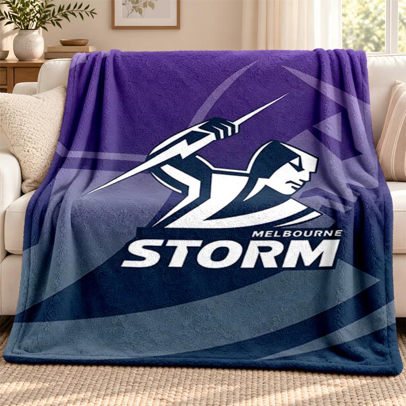 Melbourne Storm blanket Flannel Blanket Soft Cozy Plush Throw for Sofa Bed Lightweight Home Decoration Outdoor camping