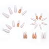 Балетные ногти Длинные белые французские ногти Маникюр Готовые накладные ногти Наклейки на ногти Съемные ногти