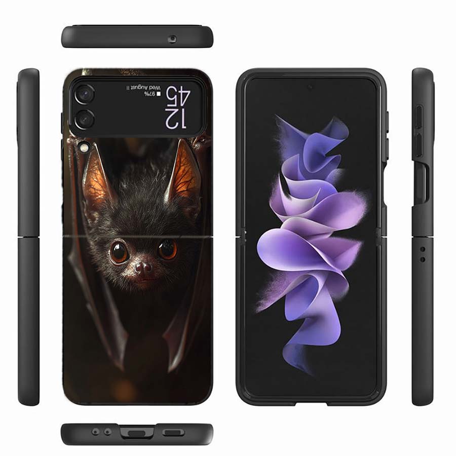 Чехол для телефона 'Летучие мыши вечером' для Samsung Z Flip 6 7 5G Z Flip 5 Galaxy Z Flip 3 4 5G ZFlip Ударопрочный Жесткий Чехол ТПУ ПК Coque
