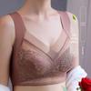 Women's Seamless Lace Bra: Ice Silk Fixed Cup, Anti-Sagging, Gathering, Sports Tube Top, Plus Size.