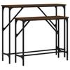 VidaXL Tables console 2 pcs chêne marron bois d'ingénierie 834144