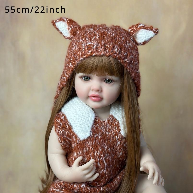 BZDOLL Реалистичный Реборн 55 см 22 дюйма Девочка Новорожденная Кукла с Полным Мягким Виниловым Телом Принцесса Малышка Бебе Подарок на День Рождения