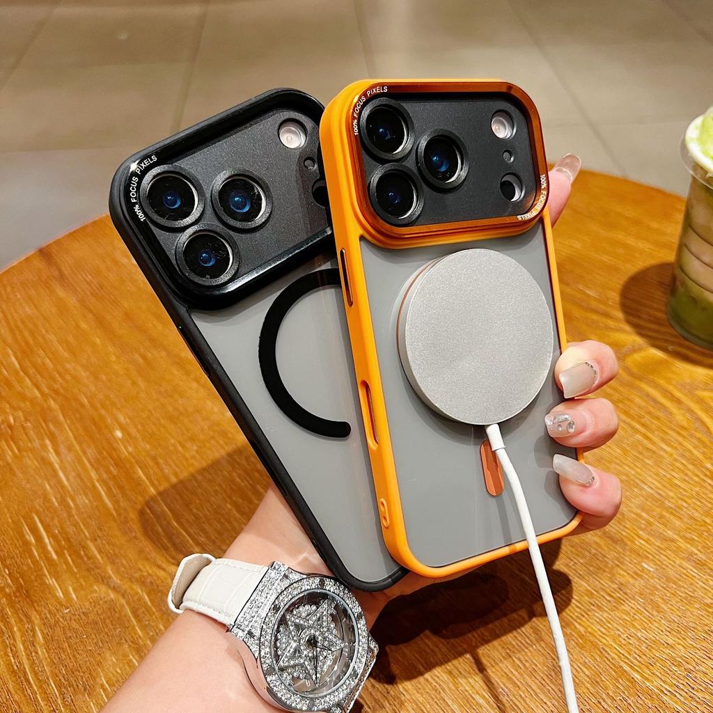 Магнитные чехлы для телефонов, подходящие для IPhone17promax, и чехлы для защиты металлических линз для IPhone 16
