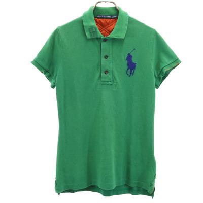 Поло с вышивкой Big Pony, с коротким рукавом, винтажной обработки, женское, б/у
