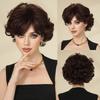 Retro Pixie Short Wig for Women - Red Brown Gray Brown Options, Quick Beauty Makeover Styling, Vintage Style Full Cap Wig