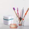 Bathroom Denture Cup Mouthguard Cleaning Container Denture Boxes Bath Dentures Container Denture Box for Travel Retainer