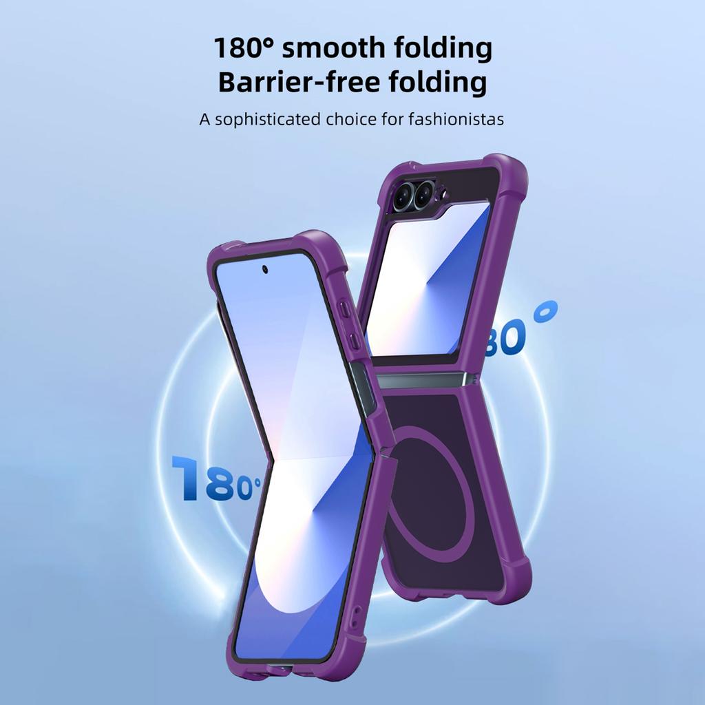 For Samsung Galaxy Z Flip7 FE 5G/Z Flip6 5G Magnetic Case Shockproof Matte PC + TPU Phone Cover