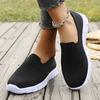Lightweight Women Casual Shoes 2025 Summer Breathable Knit Slip On Sneakers Woman Comfortable Soft Sole Walking Shoes Plus Size