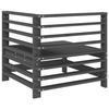VidaXL Canapé d'Angle de Jardin, Siège avec Dossier, Meuble de Terrasse Patio Arrière-cour Balcon Extérieur, Gris Bois de 825606