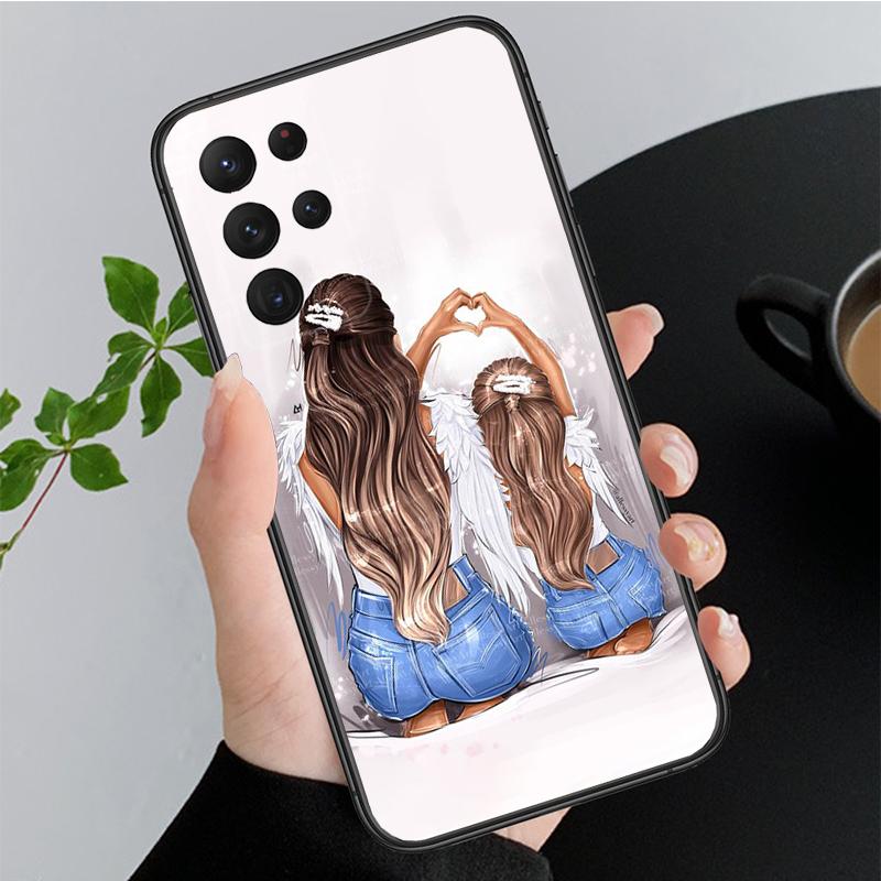 Чехол для телефона Мама Мама Дочь Сын для Samsung Galaxy A35 A55 A54 A15 A25 A05s A05 A22 A24 A52 A33 A34 M34 M14 M54 M23