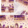 2D flat printing 2pcs Curtain Curtains Birthday Royal Purple Crown Digital Printed Polyester Drapes Holiday Decorations for