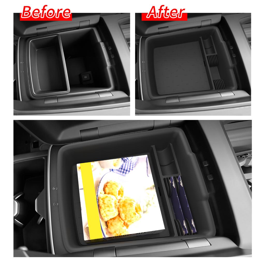 Smabee Left Drive for Kia Telluride Base Trims 2027+ Center Console Double Layer Center Console Tray Car Interior Accessories