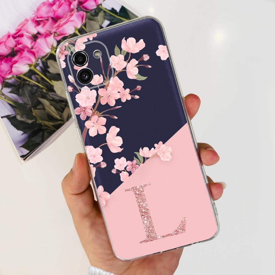 Чехол для Samsung Galaxy A03 SM-A035F Новый 26 Букв Чехол Мягкий Силиконовый Чехол для Телефона Для Samsung A3 Core Galaxy A03s A03Core Корпус
