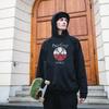 Mens Vintage Rock Band PINK FLOYD Hammer Print Fleece Hoodie Retro American Style Loose Fit Casual Sweatshirt