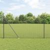 VidaXL Welded Wire Fence with 7 Pointed Posts Grey 1.6 X 10 M Steel 3352180