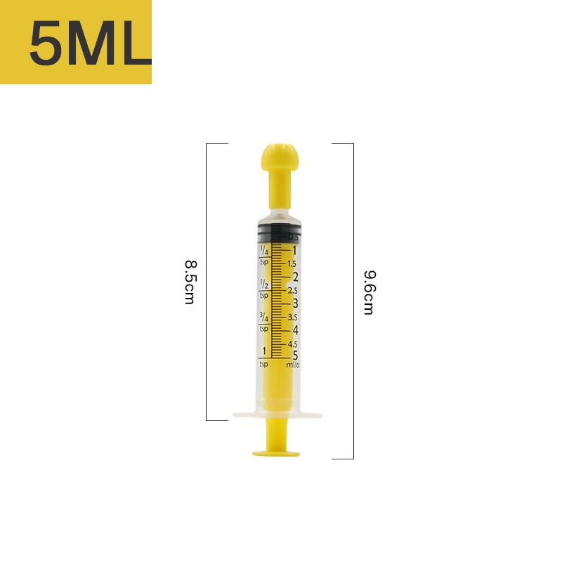 5Pcs Measurement Syringe With Cap, For Scientific Labs, Liquid Dispensing, Pet And Party Supplies, Oral Liquid 5Cc/5Ml-10Cc/10Ml