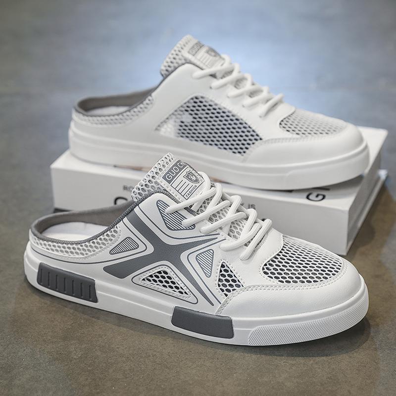 Мужская спортивная обувь, летние туфли без задника, мюли, повседневные тапочки, кроссовки больших размеров для студентов, сандалии больших размеров