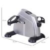 Mini Exercise Bike Portable Pedal Exerciser Under Desk Bike With LCD Display For Legs And Arms Training Silver Tone