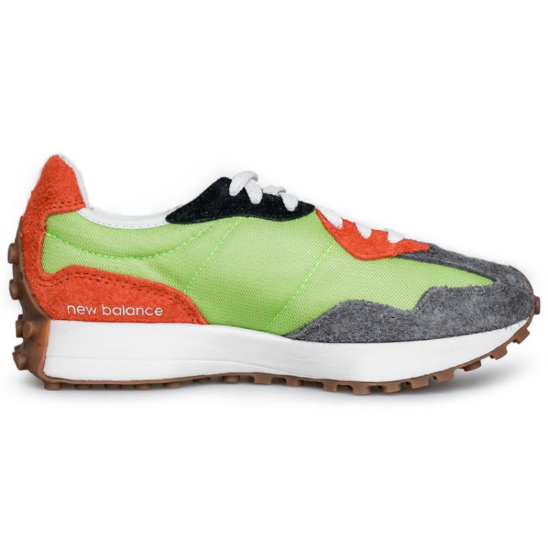 New Balance 327 Лаймово-зеленые Красные Серые Кроссовки MS327SFA