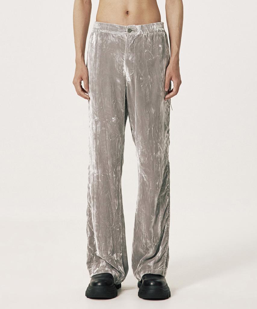 Emtideobeulyu Disco Glitter Velvet Trousers