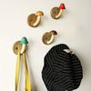 1set Wooden Mushroom Hooks, No Punch Solid Wood Mushroom Hanging Hooks, Coat Rack Behind Door Hooks for Entryway Kitchen Bathroom Cloakroom Door Hooks