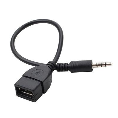 AQQUP USB 2.0 Female на AUX 3.5мм Male Штекер Jack Аудио Кабель 3.5мм Вспомогательный