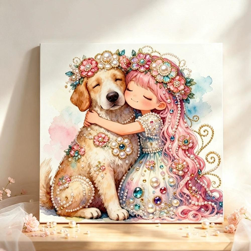 Handmade Cat Pearl Painting Hanging Decoration Painting Kit DIY Pearl Painting Kids Toy