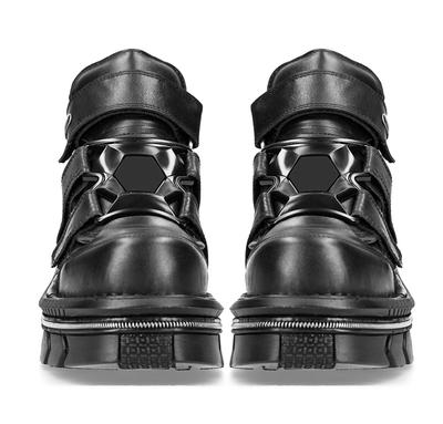 Мода НОВЫЕ Ботинки на шнуровке на толстой подошве Женские 2024 Новые Металлические заклепки Панк Массивный каблук Мотоциклетные ботинки Черная кожа Британские короткие ботинки