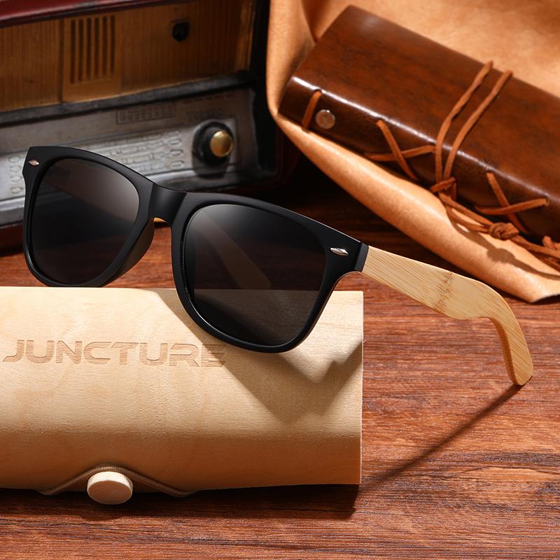 Fashion Bamboo Wood Vintage Square Polarization Sunglasses Man Lady Luxury Brand Sun Glasses Driving Protection UV400 Eyewear