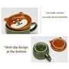 Japanese Cartoon Cat Coffee Mug With Animal Cat Pattern Lid Small Dish Cute Breakfast Cup Creative Coffee Cup Milk Cup Gift2026